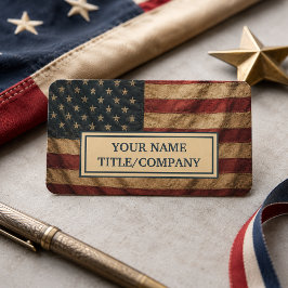 Vintage-Americana-Flaggen Firmenname Visitenkarte