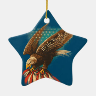 Vintage Americana Keramik Ornament