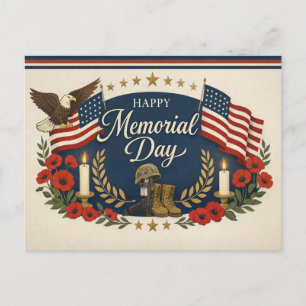 Vintage-Americana Memorial Day Feiertagspostkarte