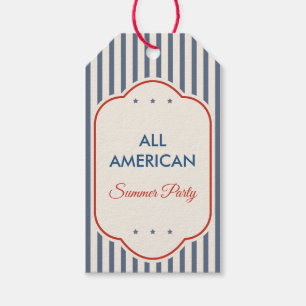 Vintage-Americana-patriotische Geschenkkarte Geschenkanhänger