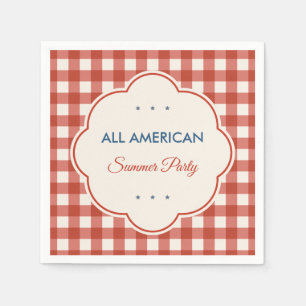 Vintage-Americana-patriotische Partyservietten Serviette