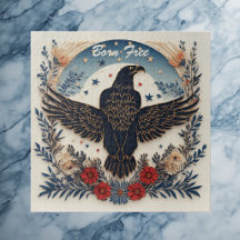 Vintage-Americana-patriotischer-schwarzer-Adler-so