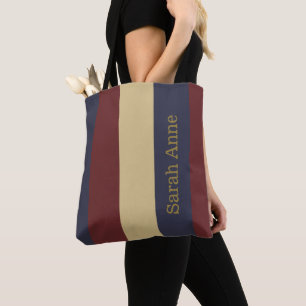 Vintage Americana Rot Weiß Blau Personalisiert Tasche