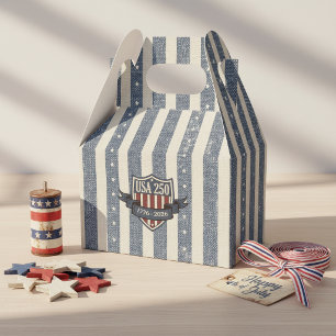 Vintage Americana Sterne Streifen USA 250 ID1306 Geschenkschachtel