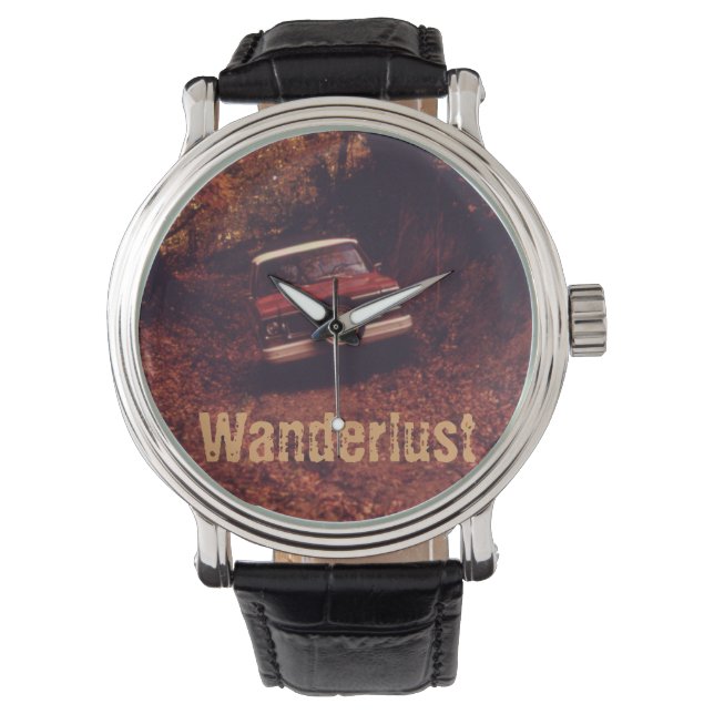 Vintage Americana Wanderlust Armbanduhr (Vorderseite)