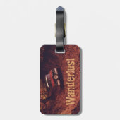 Vintage Americana Wanderlust Gepäckanhänger (Rückseite vertikal)