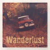 Vintage Americana Wanderlust Glasuntersetzer (Vorderseite)