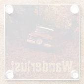 Vintage Americana Wanderlust Glasuntersetzer (Rückseite)