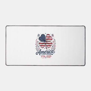 Vintage Amerika 1776 2026 Patriotischer Klee-Shirt Schreibtischunterlage