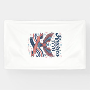 Vintage Amerika 1776 Adler Patriotisches Shirt Des Banner