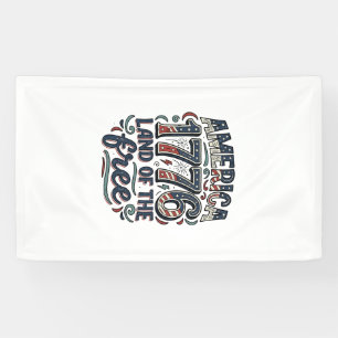 Vintage Amerika 1776 Land der Freien Shirt Design Banner