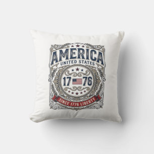 Vintage Amerika 1776 Patriotische Freiheit Kissen