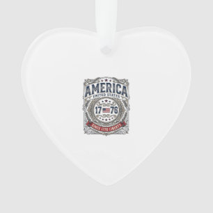 Vintage Amerika 1776 Patriotische Freiheit Ornament