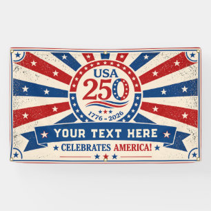 Vintage Amerika 250 Banner Patriotische USA-Party 