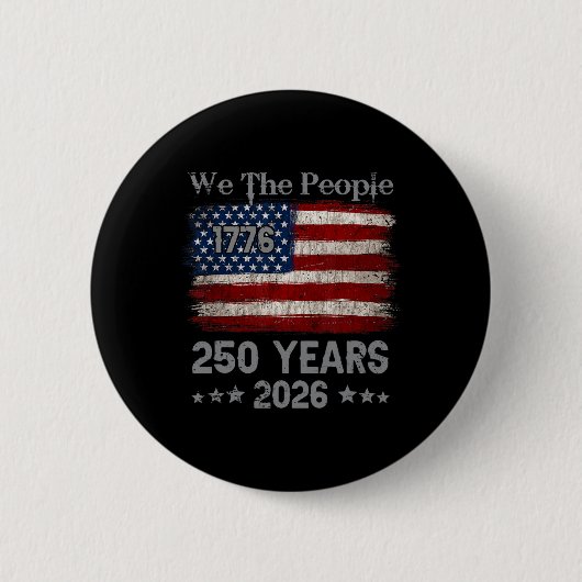 Vintage Amerika 250 Jahre 1776 2026 Button (Vorderseite)