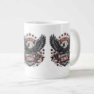 Vintage Amerika 250 Weißkopfseeadler 1776-2026 Pat Jumbo-Tasse
