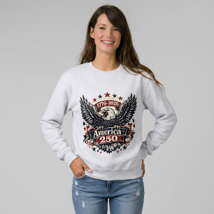 Vintage Amerika 250 Weißkopfseeadler 1776-2026 Pat Sweatshirt