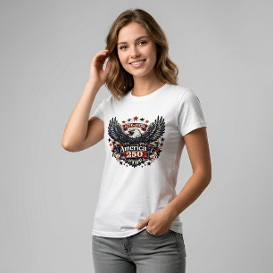 Vintage Amerika 250 Weißkopfseeadler 1776-2026 Pat T-Shirt