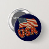 Vintage Amerika-Flagge Button (Vorne & Hinten)