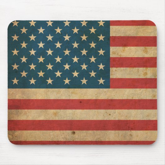 Vintage Amerika-Flagge Mousepad (Vorne)