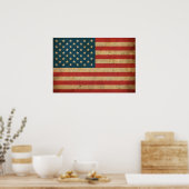 Vintage Amerika-Flagge Poster (Küche)