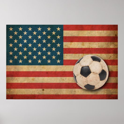 Vintage Amerika-Flagge Poster (Vorne)