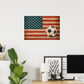Vintage Amerika-Flagge Poster (Heimbüro)