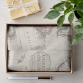 Vintage Amerika-Karte Seidenpapier (Geschenk)