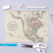 Vintage Amerika-Karte Seidenpapier (Handwerk)