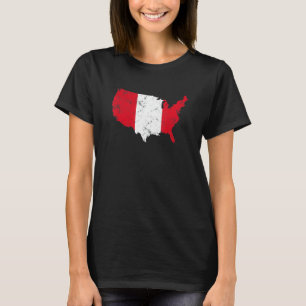 Vintage Amerika mit peruanischer Flagge peruanisch T-Shirt