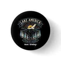 Vintage-Amerika-See-Wilderness-Kunst Retro-Sonnena