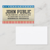 Vintage Amerika US Flagge Visitenkarte (Vorne/Hinten)