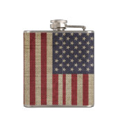Vintage-Amerikaflagge Flachmann (Rückseite)