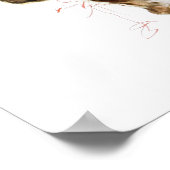 Vintage Amerikanerin mit weißem Hut Poster (Ecke)