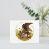 Vintage amerikanische Adlerkarte Postkarte (Stehend Vorderseite)