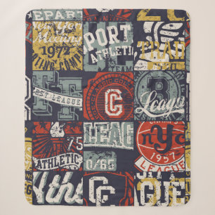 Vintage amerikanische College-Sportabzeichen Patch Sherpadecke