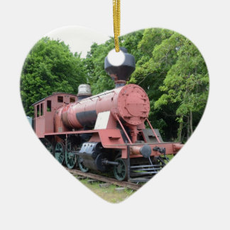 Vintage amerikanische Dampflokomotive Keramik Ornament