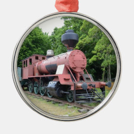 Vintage amerikanische Dampflokomotive Ornament Aus Metall