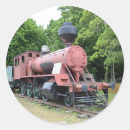 Vintage amerikanische Dampflokomotive Runder Aufkleber