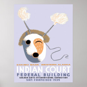 Vintage amerikanische Designausstellung Poster