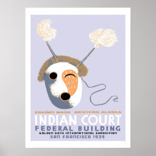 Vintage amerikanische Designausstellung Poster