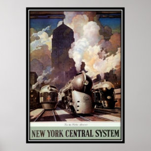 Vintage amerikanische Eisenbahn, USA - Poster
