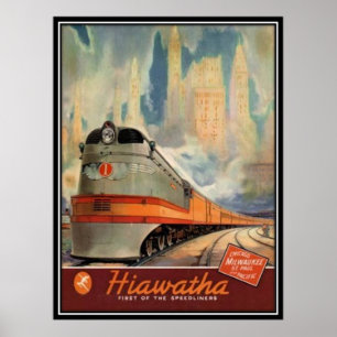 Vintage amerikanische Eisenbahn, USA - Poster