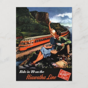 Vintage amerikanische Eisenbahn, USA - Postkarte