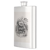 Vintage amerikanische Elch-personalisierte alte Flachmann (Links)