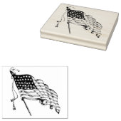 Vintage amerikanische Fahne Flag Rubber Art Briefm Gummistempel (Stempel)