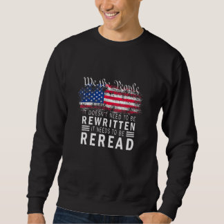 Vintage amerikanische Fahne muss wiedergelesen wer Sweatshirt
