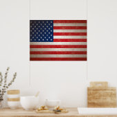 Vintage amerikanische Flag Art Print Poster (Küche)