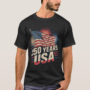 Vintage Amerikanische Flagge 250 Jahre USA T-Shirt