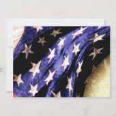 Vintage amerikanische Flagge 4. Juli Einladung (Rückseite)